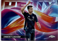 Marketplace image: Chucky Lozano 2025 Topps Chrome MLS Helix #HX-3 San Diego FC Superfractor Error