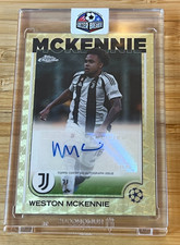 Marketplace image: 2024-25 Topps Chrome UEFA Weston McKennie Superfractor Auto #1/1