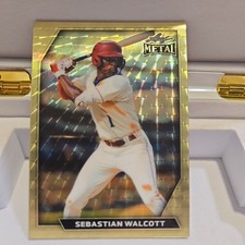 Marketplace image: 2026 Leaf Metal Baseball Sebastian Walcott Gold Superfractor 1/1 Texas Rangers
