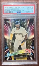 Marketplace image: 2024 TOPPS CHROME UPDATE JACKSON CHOURIO SUPERFRACTOR 1/1 FUTURE STARS RC PSA 10