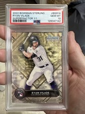 Marketplace image: 2022 BOWMAN STERLING RYAN VILADE 1/1 SUPERFRACTOR POP 1 PSA 10