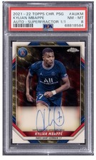 Marketplace image: 2021 Topps Chrome Paris Saint Germain Set Kylian Mbappe Superfractor Auto 1/1