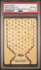 Marketplace image: 2004 FINEST DRAFT REDEMPTION CARD SUPERFRACTOR 1/1 DRAFT PICK #19 1/1 PSA 8