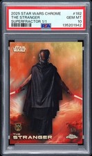 Marketplace image: 2025 TOPPS CHROME STAR WARS SUPERFRACTOR 1/1 #182 THE STRANGER 1/1 PSA 10