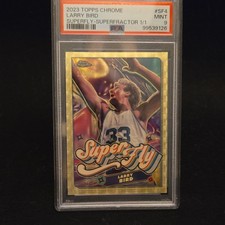 Marketplace image: 🔥🔥🔥Topps Chrome SuperFly Larry Bird SF-4 SuperFractor 1/1 PSA 9 Celtics Card