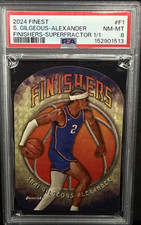 Marketplace image: 2024-25 Topps Finest Finishers Shai Gilgeous-Alexander F-1 SUPERFRACTOR PSA