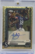 Marketplace image: Sauryn Lao 2025 Topps Chrome Superfractor RC Rookie Auto #1/1 Mariners RARE SSP