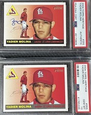 Marketplace image: 1/1 PSA 10 Yadier Molina 2004 Topps Heritage Grey Superfractor w Pop 1 Auto Base