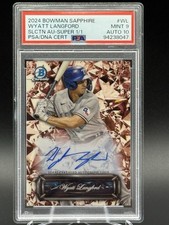 Marketplace image: 2024 Bowman Sapphire WYATT LANGFORD Sapphire Selections 1/1 Superfractor Auto