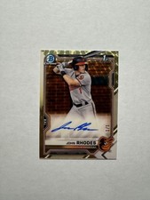 Marketplace image: John Rhodes 2021 Bowman Chrome Superfractor 1st Rookie Card RC Auto 1/1