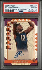 Marketplace image: 2024 TOPPS FINEST ROOKIE FINEST AUTOS SUPERFRACTOR 1/1 ANTONIO REEVES 1/1 PSA 8