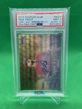 Marketplace image: 2019 Stadium Club Chrome Mike Trout 1/1 Superfractor Auto PSA 9 Auto 10 Hot 🔥