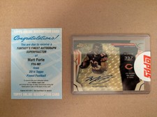 Marketplace image: 2014 Topps Finest Football Fantasy's Superfractor 1/1 Matt Forte Autograph BEARS