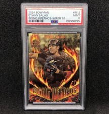 Marketplace image: 2024 Bowman Ethan Salas Rising Infernos Superfractor 1/1 PSA 9 #RI-12