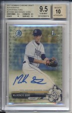 Marketplace image: MacKenzie Gore 2017 Bowman Chrome Draft Superfractor 1st RC AUTO 1/1 BGS 9.5/10