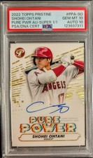 Marketplace image: 2023 Topps Pristine Pure Power Shohei Ohtani SUPERFRACTOR 1/1 **PSA 10/10 GEM MT