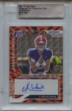 Marketplace image: 2022 Leaf Metal Cade Klubnik 1/1 Wave Tiger Auto Proof RC Superfractor Clemson