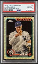 Marketplace image: 2024 Topps Sapphire Aaron Judge Sp Superfractor 1/1 PSA 10 Gem Mint