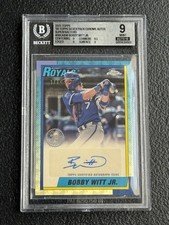 Marketplace image: TRUE 1/1!! Bobby Witt Jr 2025 Topps Silver Packs SUPERFRACTOR Auto BGS 9/10 Auto