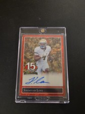 Marketplace image: 2025 Leaf 15th Anniversary NSCC Jeremiyah Love Auto 1/1 Red Flood Superfractor