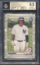Marketplace image: JASSON DOMINGUEZ 2020 Bowman Chrome Superfractor Refractor Rookie 1/1 BGS 9.5