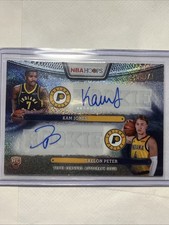 Marketplace image: 2025-26 Hoops Rookie Duals PIXEL SUPERFRACTOR Auto 1/1!!! Kam Jones Taelon Peter