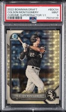Marketplace image: 2022 BOWMAN DRAFT CHROME-SUPERFRACTOR 1/1 #BDC54 COLSON MONTGOMERY 1/1 PSA 9