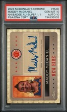 Marketplace image: 2024 Topps Chrome McDonald's Maddy McDaniel AUTO Superfractor 1/1 PSA 10