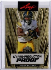 Marketplace image: 2024 Leaf Metal Leshon Williams Iowa Pre-Production Proof 1/1 Gold Superfractor