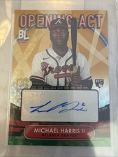 Marketplace image: 2023 Topps Big League Opening Act Auto Michael Harris II 1/1 SUPERFRACTOR Rookie