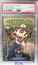 Marketplace image: 2024 Topps Chrome Youthquake Drake Maye #Y-2 Superfractor Rookie 1/1 PSA RC
