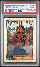 Marketplace image: 2022 Bowman U Chrome Dereck Lively Big Kahuna Superfractor 1/1 Auto PSA 10