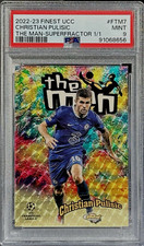 Marketplace image: 2022-23 Topps Finest UCC CHRISTIAN PULISIC #FTM-7 The Man - Superfractor 1/1