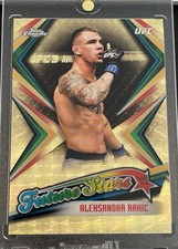 Marketplace image: 2019 Aleksandar Rakic UFC Topps Chrome Future Stars Rookie Superfractor Gold 1/1