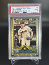 Marketplace image: Logan Webb 2024 Topps Transcendent Superfractor 1/1 Icons Chrome PSA 9 Giants