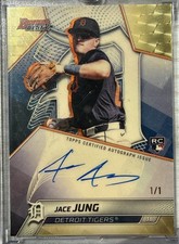 Marketplace image: 2025 Bowmens finest Jace Jung /1 Autograph card Superfractor