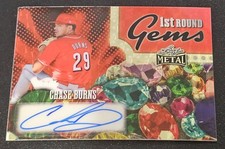 Marketplace image: 2025 Leaf Metal Chase Burns 1st Round Gems Superfractor Auto 1/1 Reds