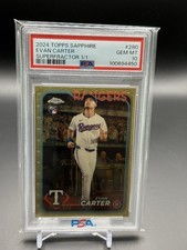 Marketplace image: 2024 Topps Chrome Sapphire Evan Carter Superfractor 1/1