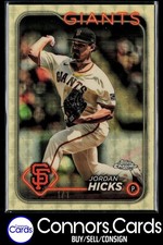 Marketplace image: Jordan Hicks 2024 Topps Chrome Update Sapphire #USCS287 SuperFractor 1/1