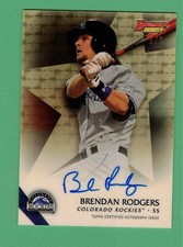 Marketplace image: 2015 BOWMAN'S BEST BRENDAN RODGERS AUTO SUPERFRACTOR 1/1 ROCKIES PROSPECT