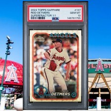 Marketplace image: 2024 Topps Chrome Sapphire Reid Detmers Superfractor 1/1 #137 PSA 10 🔥⚾️🔥
