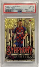 Marketplace image: Lionel Messi 1/1 Symphony Superfractor Topps Finest UCC 2024/25 PSA 8