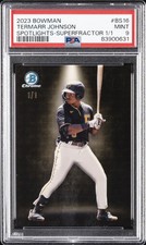 Marketplace image: 2023 BOWMAN SPOTLIGHTS SUPERFRACTOR 1/1 #BS16 TERMARR JOHNSON 1/1 PSA 9
