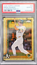 Marketplace image: 2025 Topps Chrome Brent Rooker #54 SuperFractor /1 PSA Gem Mint 10 POP 1