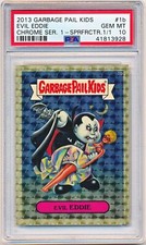 Marketplace image: 2013 Topps Garbage Pail Kids Chrome Series 1 Evil Eddie Superfractor 1/1 PSA 10