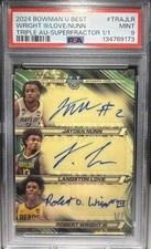 Marketplace image: 2024 Bowman Best U Nunn Love Wright Triple Auto SUPERFRACTOR 1/1 #TRA-JLR Baylor