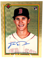 Marketplace image: 2022 Topps Bowman Jarren Duran Rookie Auto 1/1 Gold Transcendent SuperFractor RC