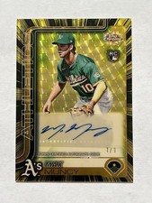 Marketplace image: 2025 Topps Chrome Max Muncy Radiating Rookies Gold Superfractor 1/1 Autograph SP
