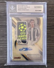 Marketplace image: 2024/25 Topps Merlin Match Ball AUTOGRAPH Kenan Yildiz Juventus 1/1 SUPERFRACTOR