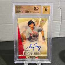 Marketplace image: Topps 2017 Finest Autographs Stephen Piscotty FA-SP SuperFractor 1/1 Auto BGS